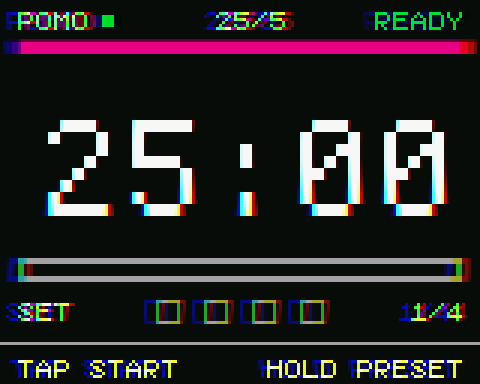 POMODORO on ST7735 160×128