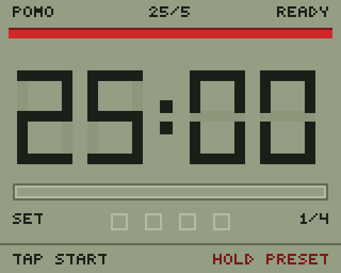 POMODORO on ST7735 160×128