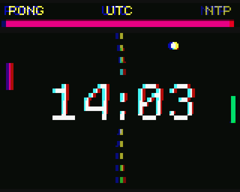PONG CLOCK on ST7735 160×128