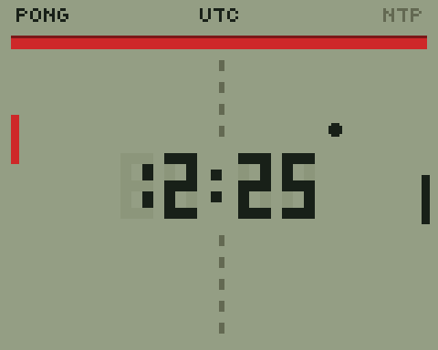 PONG CLOCK on ST7735 160×128